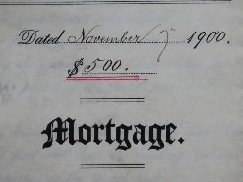 1900 Mortgage Indenture with Seal, Hand Written, New York City