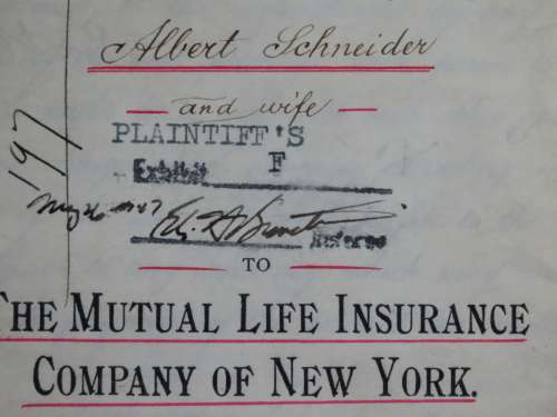 1900 Mortgage Indenture with Seal, Hand Written, New York City