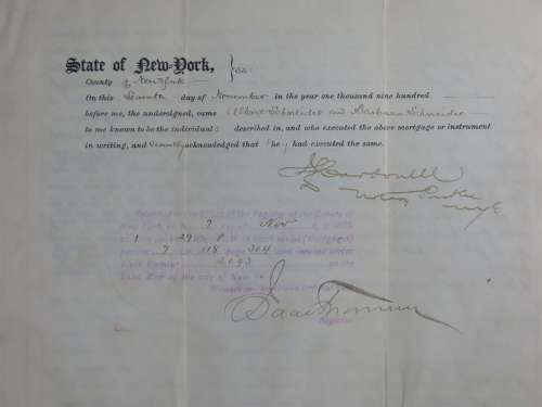 1900 Mortgage Indenture with Seal, Hand Written, New York City
