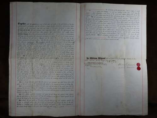 1900 Mortgage Indenture with Seal, Hand Written, New York City