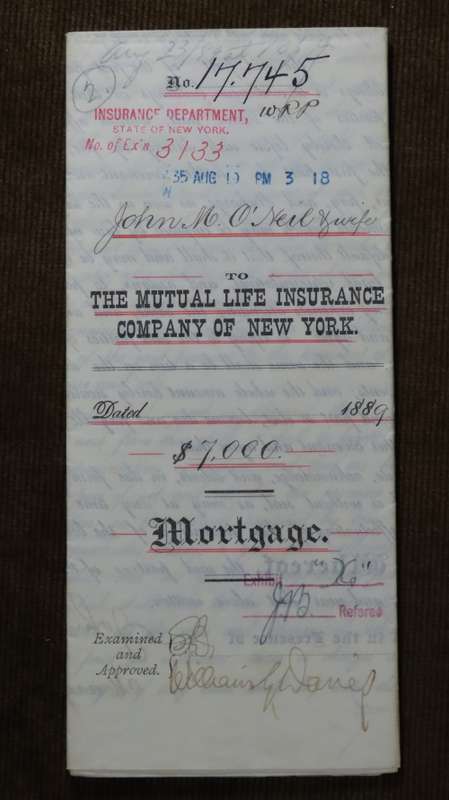 1889 Mortgage Indenture with Seal, Hand Written, New York City