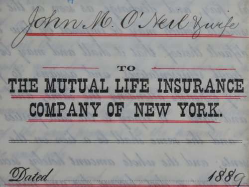1889 Mortgage Indenture with Seal, Hand Written, New York City
