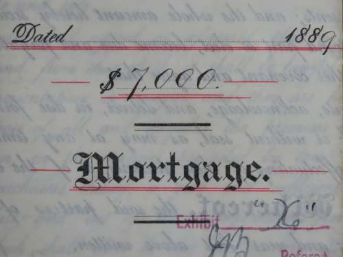 1889 Mortgage Indenture with Seal, Hand Written, New York City