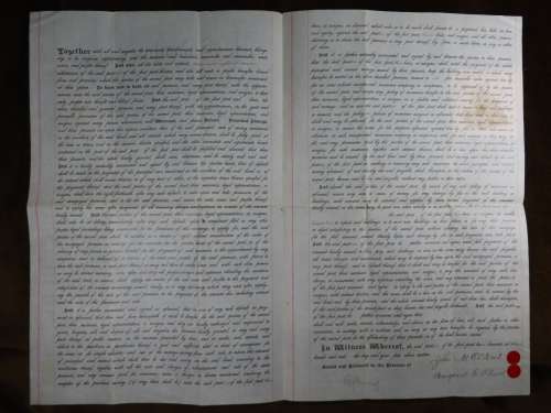 1889 Mortgage Indenture with Seal, Hand Written, New York City