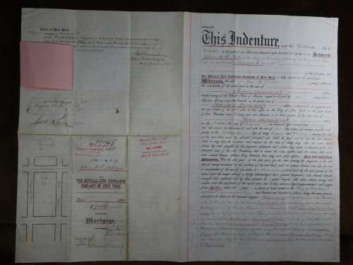 1889 Mortgage Indenture with Seal, Hand Written, New York City