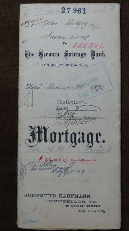 1882 Mortgage Indenture with Seal, Hand Written, New York City