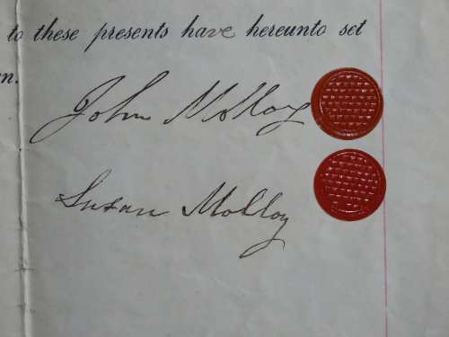1882 Mortgage Indenture with Seal, Hand Written, New York City