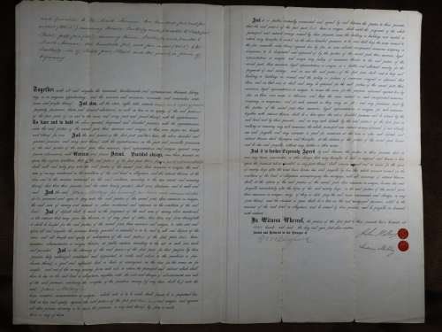 1882 Mortgage Indenture with Seal, Hand Written, New York City