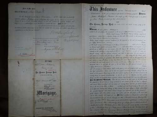 1882 Mortgage Indenture with Seal, Hand Written, New York City