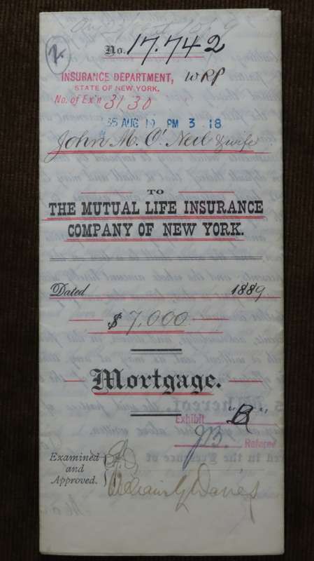 1889 Mortgage Indenture with Seal, Hand Written, New York City