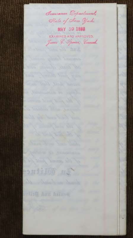 1889 Mortgage Indenture with Seal, Hand Written, New York City