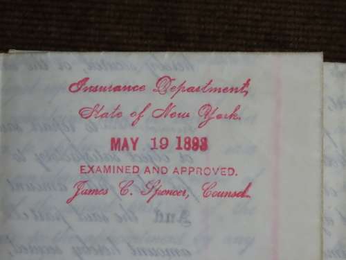 1889 Mortgage Indenture with Seal, Hand Written, New York City