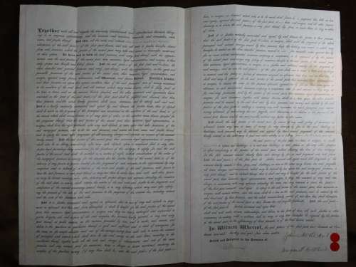 1889 Mortgage Indenture with Seal, Hand Written, New York City