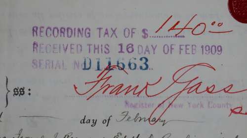 1909 Mortgage Indenture with Seal, Hand Written, New York City