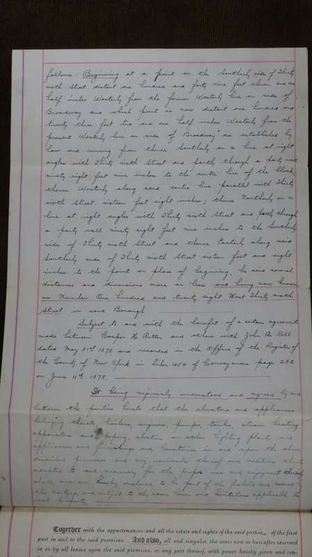 1909 Mortgage Indenture with Seal, Hand Written, New York City
