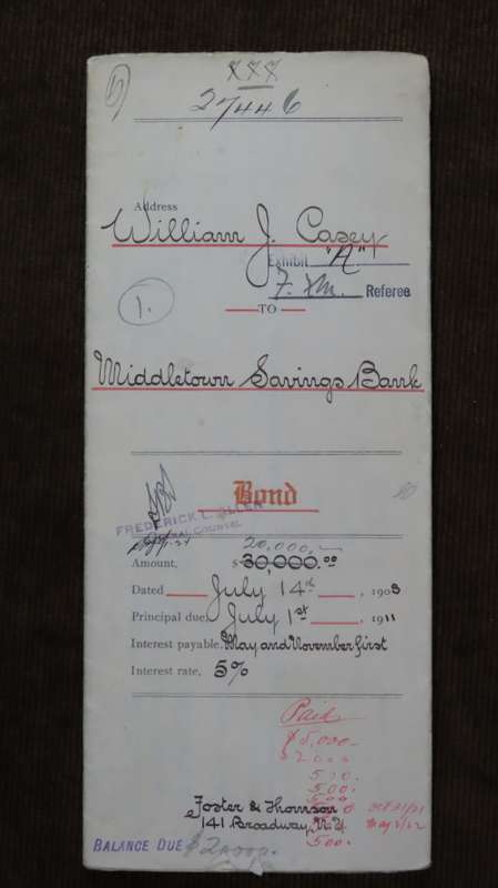 1908 Mortgage Indenture with Seal, Hand Written, New York City