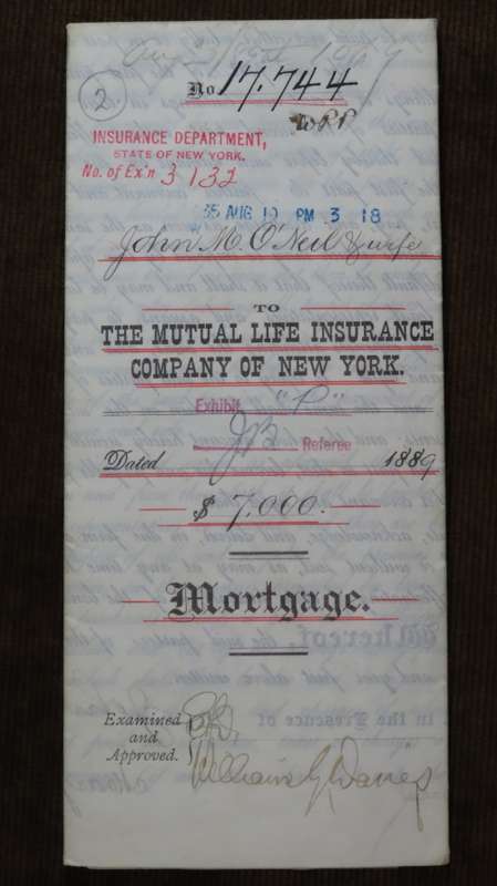 1889 Mortgage Indenture with Seal, Hand Written, New York City