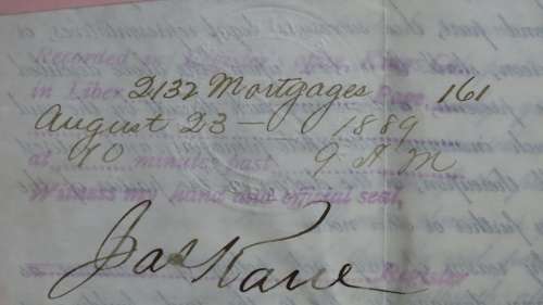 1889 Mortgage Indenture with Seal, Hand Written, New York City