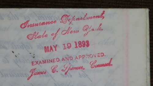 1889 Mortgage Indenture with Seal, Hand Written, New York City