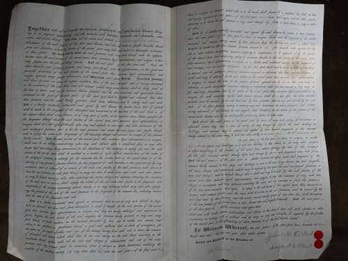 1889 Mortgage Indenture with Seal, Hand Written, New York City