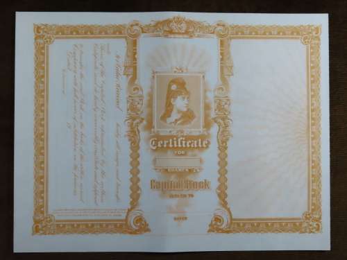 Triangle Mining and Development Company, Stock Certificate, 1912, Unissued - Uncirculated