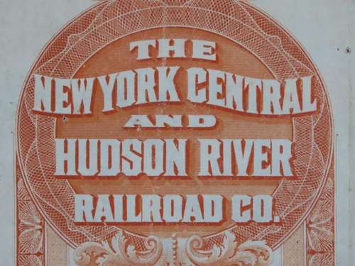 New York Central and Hudson River Railroad, $1000 Gold Bond Certificate, 1898