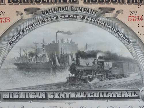 New York Central and Hudson River Railroad, $1000 Gold Bond Certificate, 1898