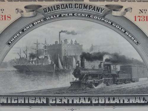 1898 New York Central and Hudson River Railroad, $1000 Gold Bond Certificate