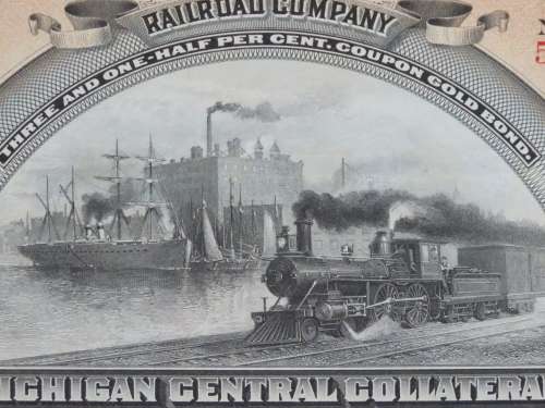 1898 New York Central and Hudson River Railroad, $1000 Gold Bond Certificate