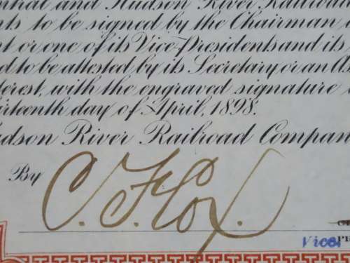 1898 New York Central and Hudson River Railroad, $1000 Gold Bond Certificate 7780