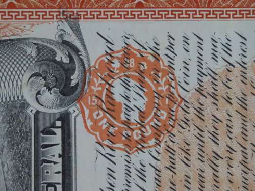 1898 New York Central and Hudson River Railroad, $1000 Gold Bond Certificate 7784
