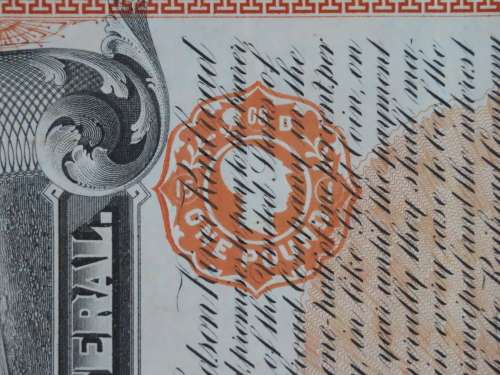1898 New York Central and Hudson River Railroad, $1000 Gold Bond Certificate 7784
