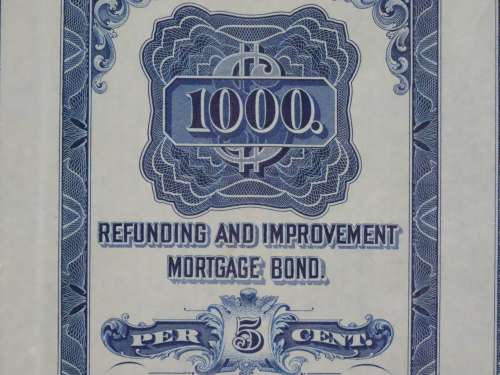 1921 New York Central Railroad Company, $1000 Bond Certificate M14357