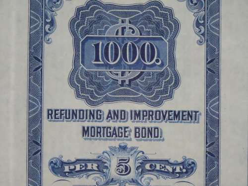 1921 New York Central Railroad Company, $1000 Bond Certificate M14606