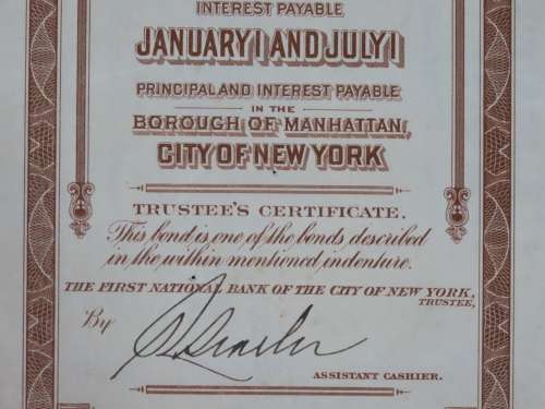 1926 Great Northern Railway Company, $1000 Gold Bond Certificate 7442