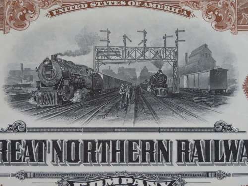 1926 Great Northern Railway Company, $1000 Gold Bond Certificate 4475