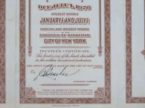 1926 Great Northern Railway Company, $1000 Gold Bond Certificate 4475