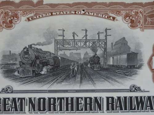 1926 Great Northern Railway Company, $1000 Gold Bond Certificate 11675