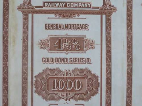 1926 Great Northern Railway Company, $1000 Gold Bond Certificate 11675