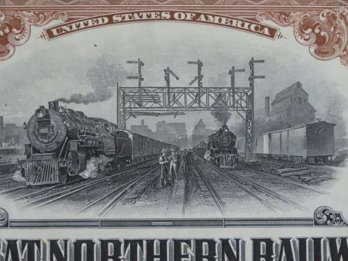 1926 Great Northern Railway Company, $1000 Gold Bond Certificate 7855