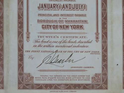 1926 Great Northern Railway Company, $1000 Gold Bond Certificate 7855