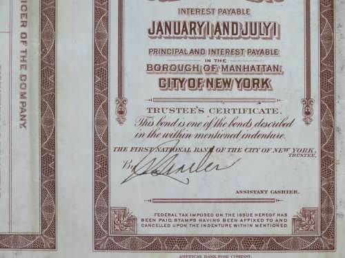 1926 Great Northern Railway Company, $1000 Gold Bond Certificate 1724