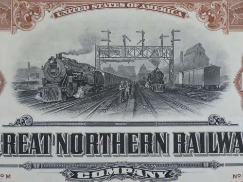 1926 Great Northern Railway Company, $1000 Gold Bond Certificate 9115