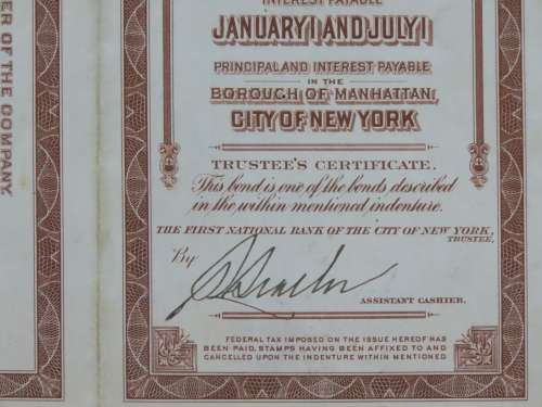 1926 Great Northern Railway Company, $1000 Gold Bond Certificate 9115