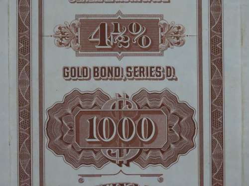 1926 Great Northern Railway Company, $1000 Gold Bond Certificate 6836