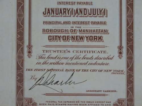 1926 Great Northern Railway Company, $1000 Gold Bond Certificate 6836