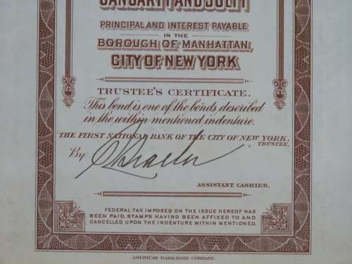 1926 Great Northern Railway Company, $1000 Gold Bond Certificate 4095
