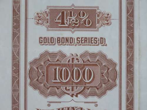 1926 Great Northern Railway Company, $1000 Gold Bond Certificate 1331