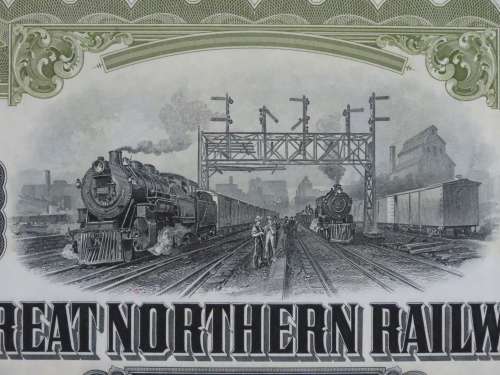 1945 Great Northern Railway Company, $1000 Gold Bond Certificate 22816