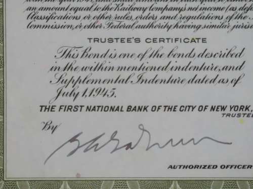 1945 Great Northern Railway Company, $1000 Gold Bond Certificate 23610